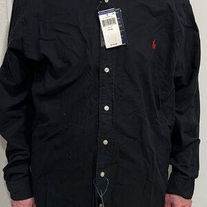Ralph Lauren Black Shirt with Red Embroidery